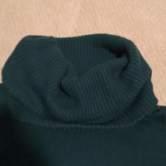 Knit Cowl neck green sweater - Picture 4 of 8
